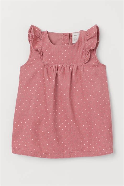 Ruffle Trimmed Dress Dusty Rosedotted Kids Handm Us