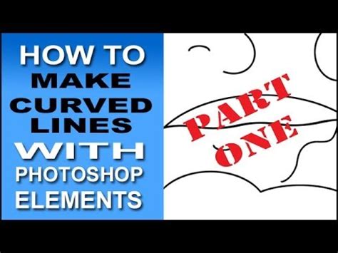 How do you draw a curved line in photoshop with a mouse? Make Curved Lines in Photoshop Elements - Part 1 - YouTube