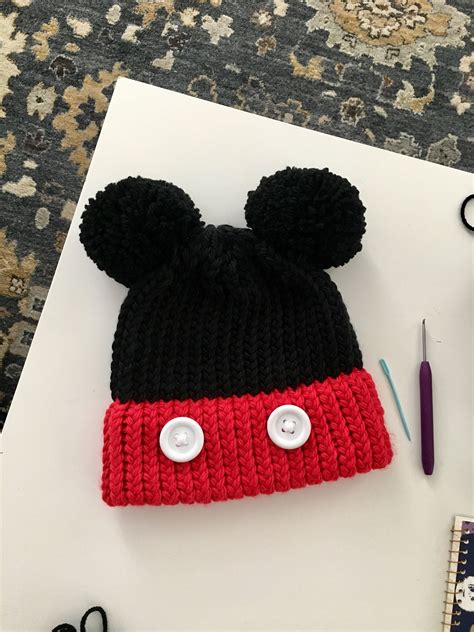 Mickey Knit Hat Knitted Hats Knitting Crochet Hats