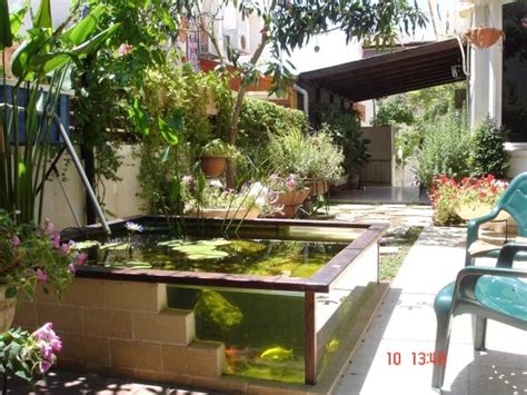 Raising your koi pond above ground like this allows you to see fish swimming… Pin by Cathy Augros on Above-ground ponds | Backyard water ...