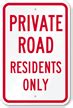 Private Drive Sign Residents Only No Trespassing Sign SKU K 9155