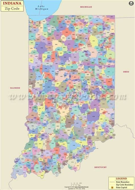 Zip Code Map Of Indiana