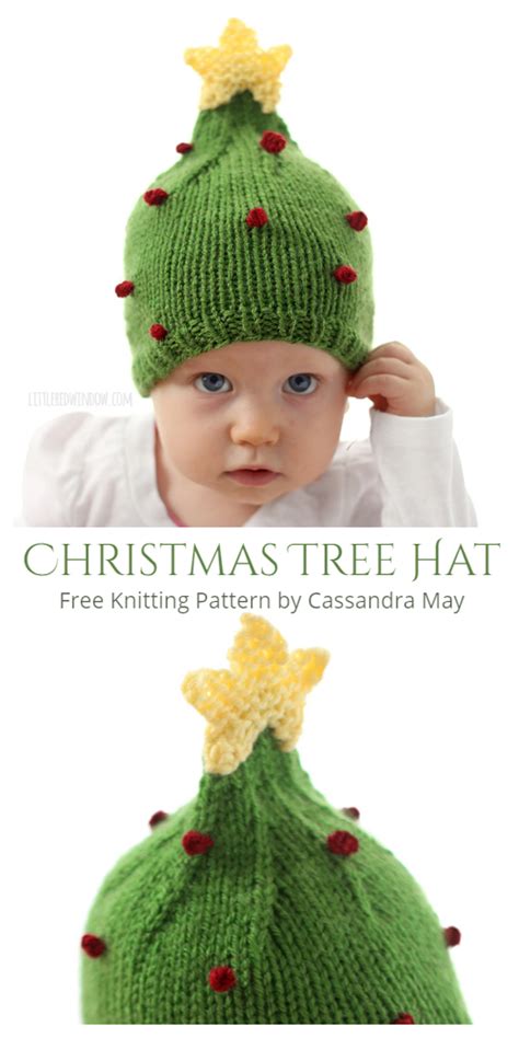 Knit Christmas Tree Hat Free Knitting Patterns Knitting Pattern