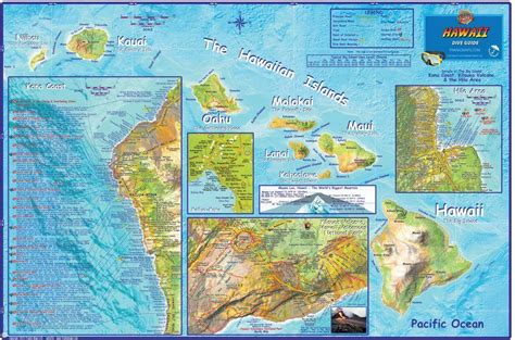 Hawaii Big Island Dive Map Laminated Poster Frankos Maps