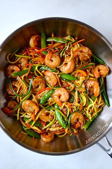 Maybe you would like to learn more about one of these? Just a Taste | Asian Zucchini Noodle Stir-Fry with Shrimp
