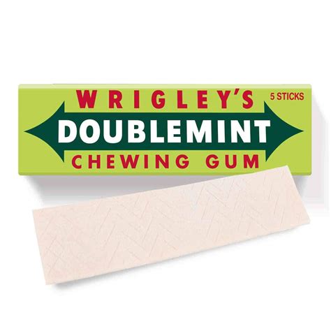buy wrigley s doublemint peppermint gum 5 sticks online shop food cupboard on carrefour uae