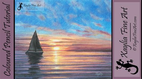 Tutorial How To Draw An Ocean Sunset In Coloured Pencils Call Of The