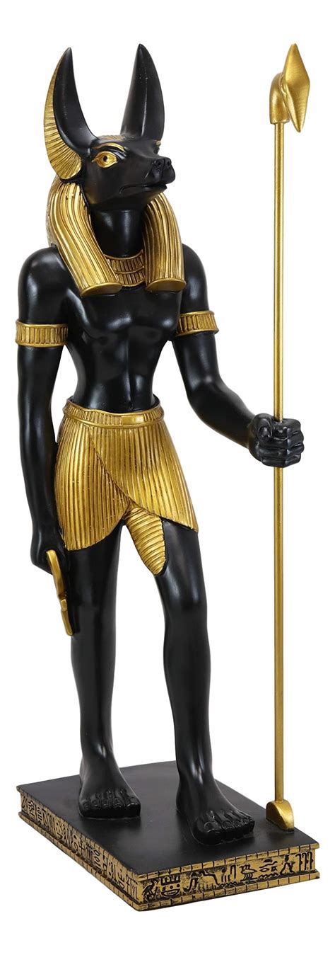 Buy Ebros Large Egyptian God Of The Dead And Mummification Anubis Holding Was Staff Statue 21 75