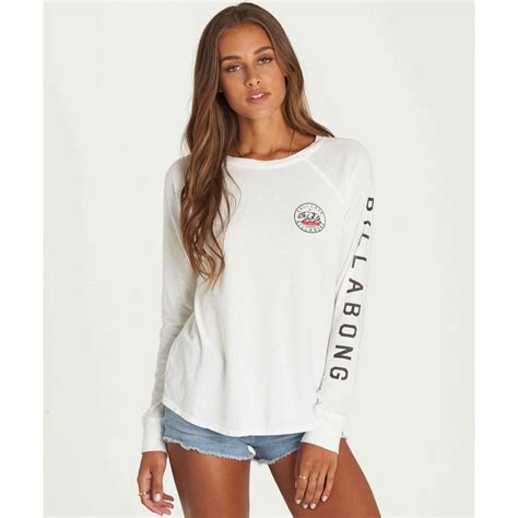 Billabong Womens Cali Love Long Sleeve Tee Cool Wip White Graphic Tees And Tanks ~ Punch Fit Cyprus