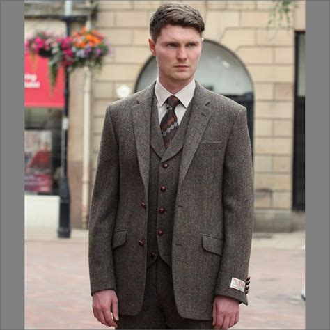 Harris Tweed Brown Herringbone Jacket Cwmenswear