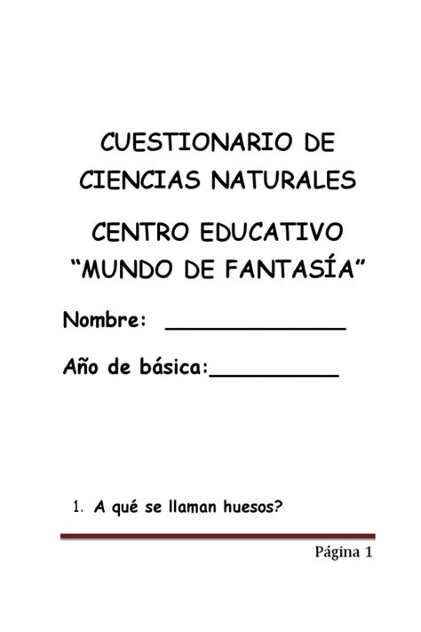 Banco De Preguntas CC NN By Karina Pacheco Issuu