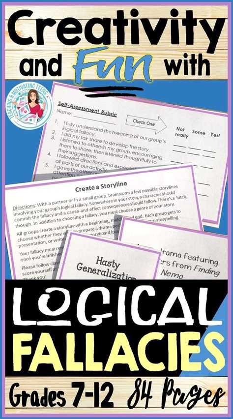 Creativity And Fun With Logical Fallacies Lessons Activities Games