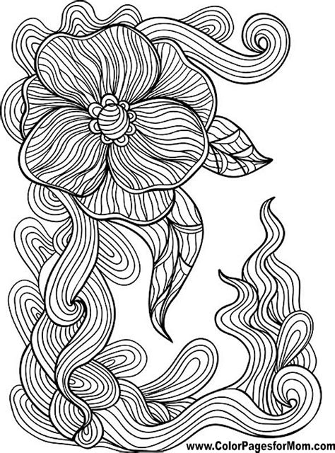 Advanced Coloring Pages Flower Coloring Page 44