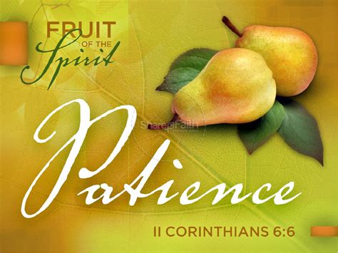 Patience Fruit Of The Spirit Powerpoint Template Pentecost Powerpoints