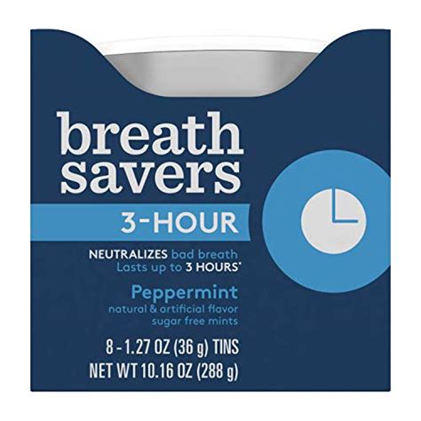 Breath Savers Sugar Free Mints Peppermint 127 Ounce Pack Of 8