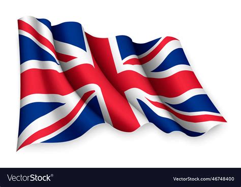 Waving Flag Of United Kingdom Royalty Free Vector Image