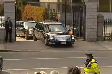 Barack Obama In Ireland Presidents Beast Car Gets Stuck On Ramp