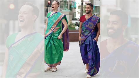 Why Should Women Have All The Fun Two Men Walk Flaunting Their Sarees