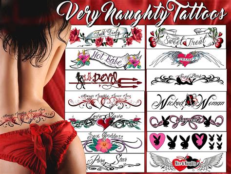 Naughty Pin Ups Temporary Tattoos Package Beauty