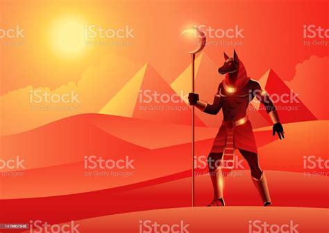 Anubis Ancient Egyptian God Of The Dead Stock Illustration Download Image Now Egypt Vector