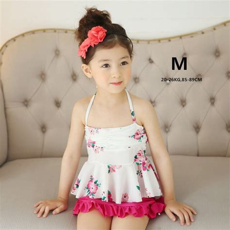 2017 Baby Swimwear Lovely Flower Print Baby Kids Girls Bikini Swimsuit