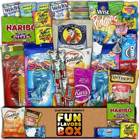 Fun Flavors Box Sweets And Salty Snack T Box 40 Count Variety Pack