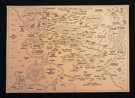 Riftwar Saga Magician Midkemia A3 Hand Drawn Paper Map Etsy