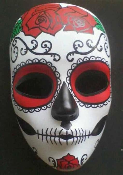 Items Similar To Hand Painted Day Of The Dead Mask On Etsy