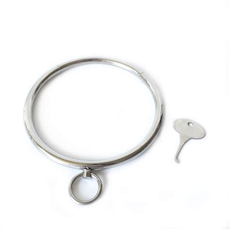 Camatech Metal Collar Bdsm Bondage Stainless Steel Lockable Necklace