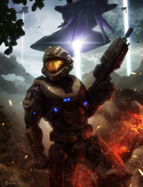 Halo Reach Noble Six Sci Fi Videogamescoolvibe Digital Art