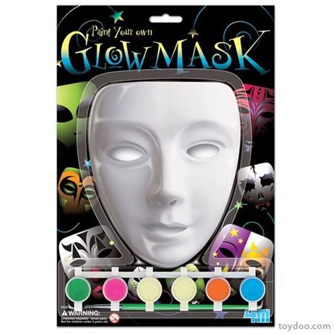 Paint Your Own Glow Mask Kit Glow Mask Dark Mask Glow Crafts