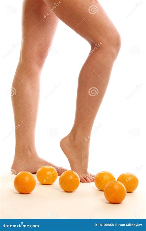 Leg Oranges Stock Photo Image Of Lingerie Move Girl