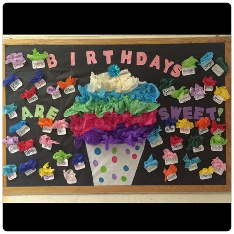 Birthday Cupcake Bulletin Board I Made For My 3rd Graders 😊 Cupcake