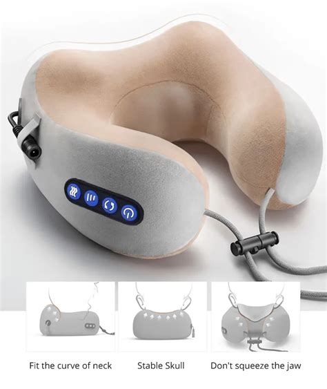 Multifunctional U Shaped Electric Cervical Neck Massager Travel Pillow Juhi