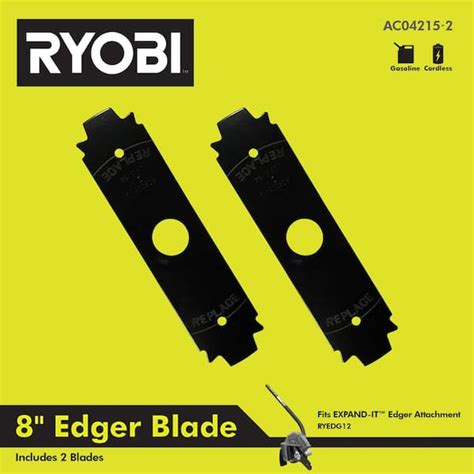 Ryobi 8 In Replacement Edger Blade 2 Pack Ac04215 2 The Home Depot