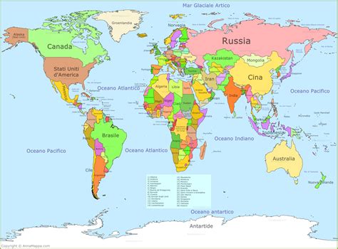 Mappa Del Mondo