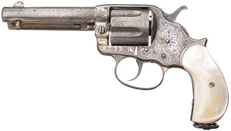 Factory Engraved Colt Model 1878 Double Action Revolver With Pearl Grips