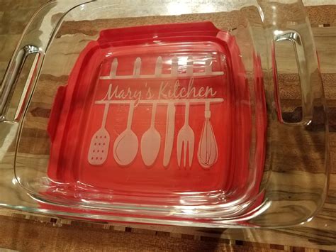 Personalized Etched Casserole Baking Dish With Lid Pyrex Dish Etsy