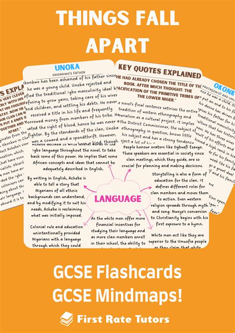 Things Fall Apart Gcse Mindmap And Flashcards — First Rate Tutors