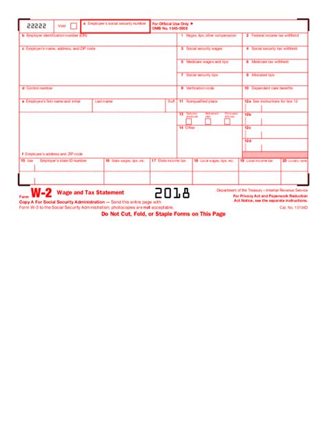 2018 Form Irs W 2 Fill Online Printable Fillable Blank Pdffiller