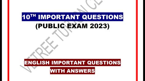Th English Important One Word Questions Answers April Kalvi Hot Sex