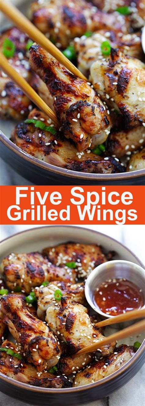 Bake at 450°f until they reach an internal temperature of 165°f, about 40 minutes, flipping them halfway though. Five Spice Grilled Chicken Wings - moist, juicy and ...