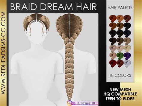 Coupure Electrique Braid Dream Hair Sims 4 Hairs