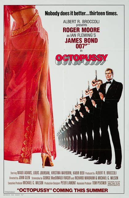 original 1983 octopussy us 1 sheet advance style a film poster the striking artwork and