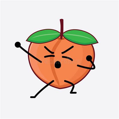 Peach Fruit Face Cartoon Stock Illustrations 1309 Peach Fruit Face