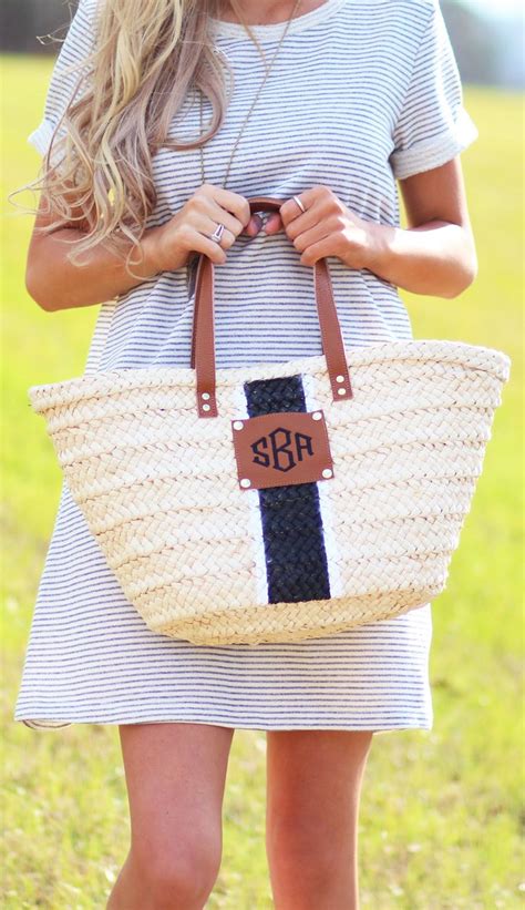 Spacious Personalized Straw Tote Bag Straw Tote Bag Bags Tote
