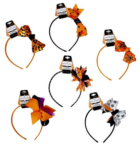 Set Of 6 Stylish Halloween Headbands Adorable One Size Fits All