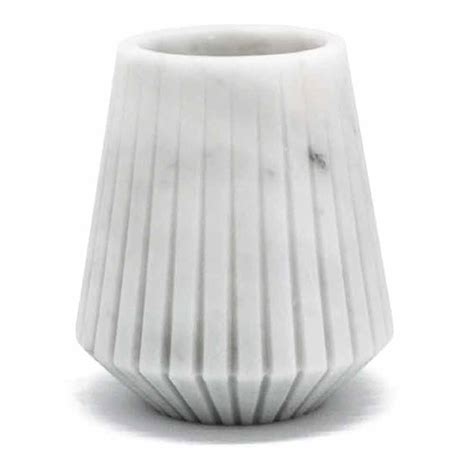 Vaso In Marmo Bianco Carrara Moderno E Decorativo Made In Italy
