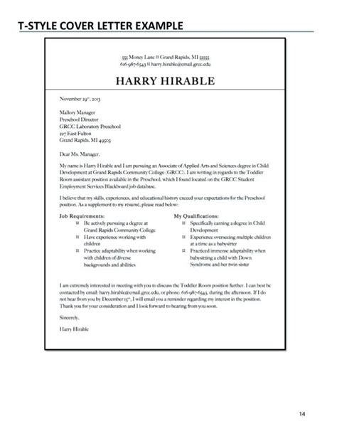 T Cover Letter Template A Cover Letter