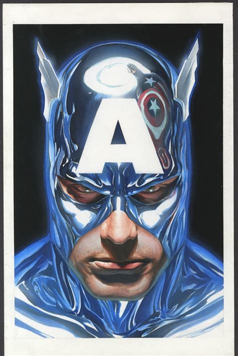 Two Alex Ross Captain America Original Art Painted Covers At Auction